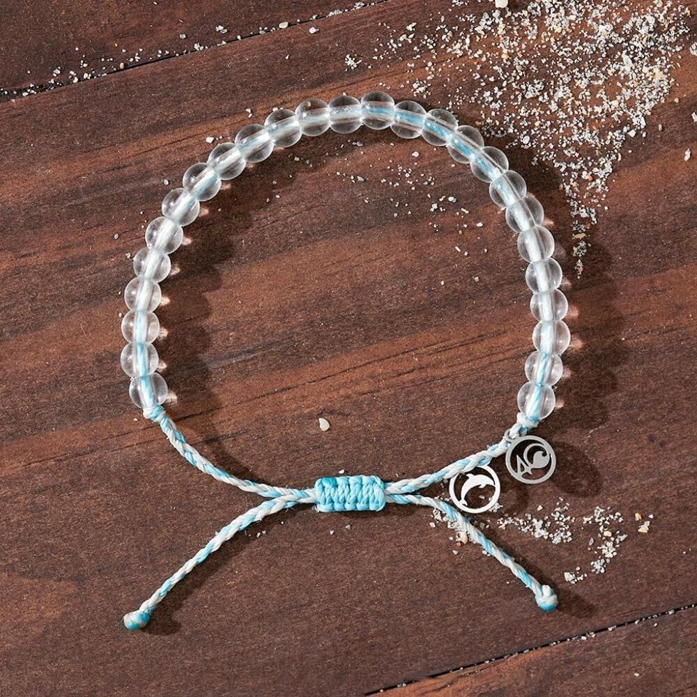 Beaded Ocean Plastic Bracelet Handcrafted Recycled Marine Conservation Unisex - Picture 2 of 8